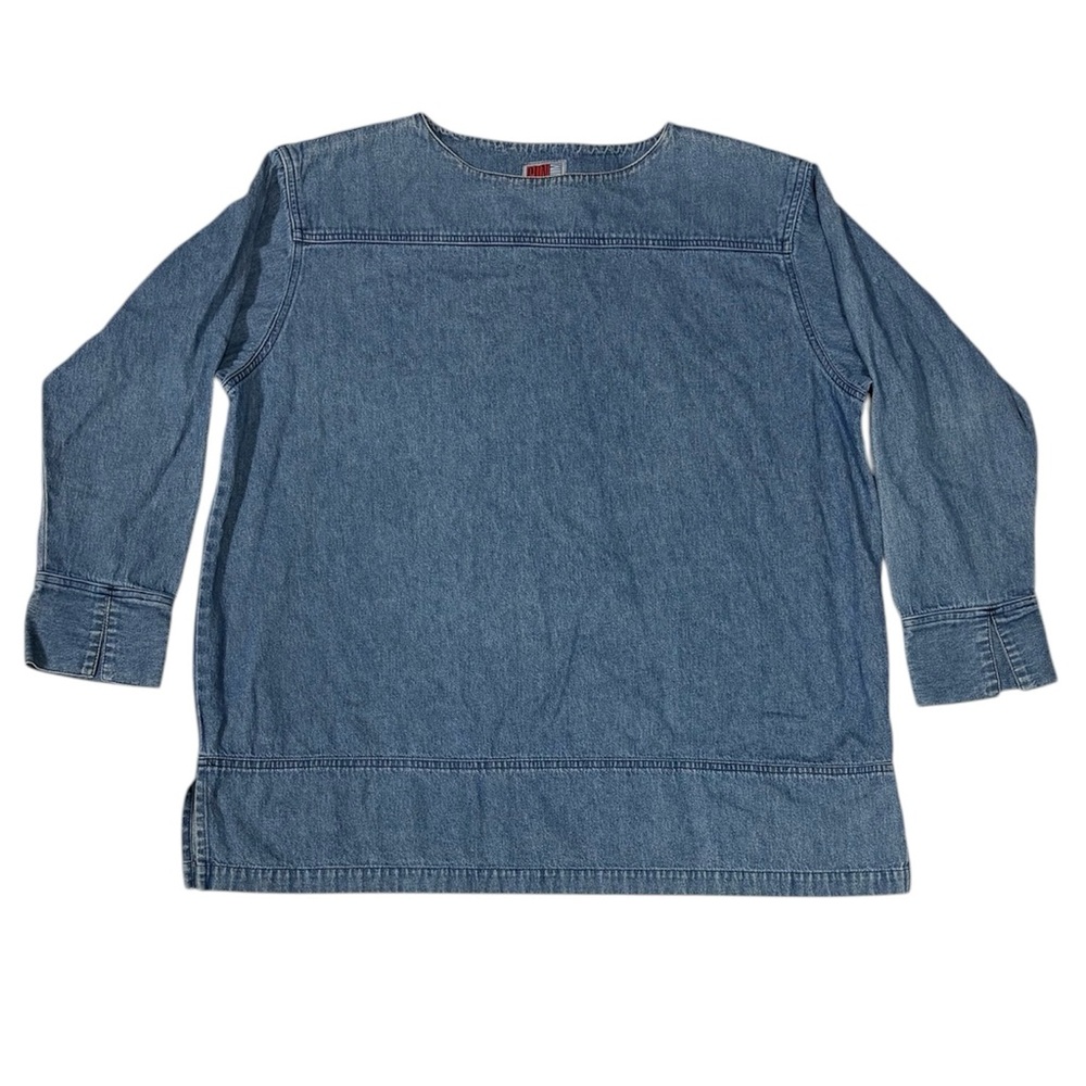 Vintage Sun Belt Denim Unisex Long Sleeve Tunic Size XL Round Neck Pullover VGUC